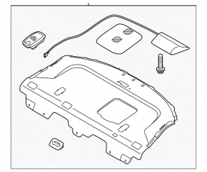 Rear shelf Kia Optima 11-15 gray