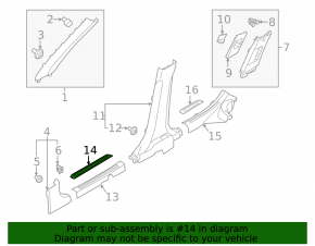 Door sill outer front left Kia Niro 23- black