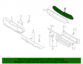 Kia Niro 19-22 EV front bumper lower grille