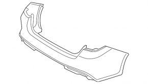 Bare rear bumper Kia Optima 16-18 pre-restored for parking sensors