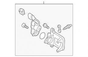 Rear left caliper assembly Audi A4 B8 13-16 rest electric