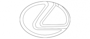 Emblem badge trunk lid Lexus ES300h 19-22