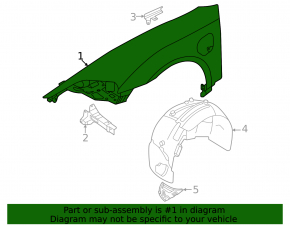 Front left wing Porsche Taycan 20-24