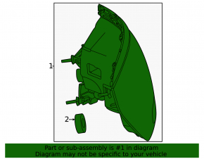 Right outer wing light Mercedes X167 GLS 20-23 LED, broken glass