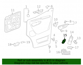 Mercedes W213 E 17-23 black front left central locking button