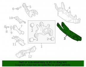 Lower arm under the spring rear left Mercedes GLA 15-20