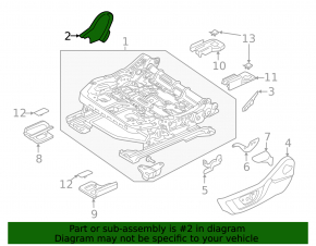 Ford Mustang mk6 passenger seat recline lever 15-21 (2 parts)