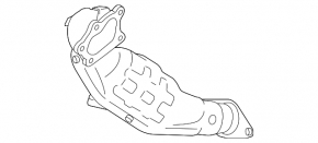 Downpipe with catalytic converter Outlet Mazda 3 MPS '09-13