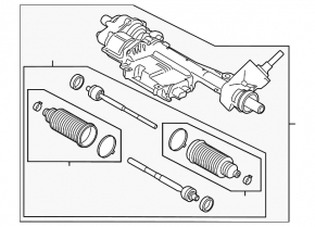 Ford Mustang mk6 18-23 electric steering rack, R18, without rods