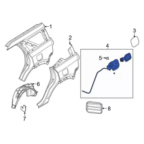 Ford Bronco Sport 21-25 Fuel Door Housing