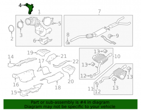 Bracket of the inlet pipe Jaguar F-Pace X761 18-23 2.0T