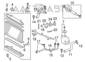 Upper cooling hose for Toyota Solara 2.4 04-08