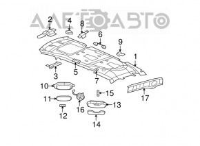 Driver's visor mounting hook Dodge Grand Caravan 11-20 gray