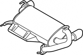 Rear muffler with barrel for Infiniti FX35 03-08