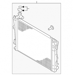 Radiator cooling water Hyundai Azera 12-17 dented LUZAR