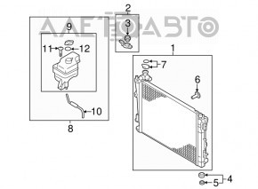 Radiator cooling water Hyundai Azera 12-17 dented LUZAR