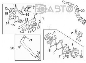 Water pump hose Kia Sorento 14-15