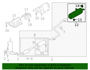 Muffler rear part with barrel Kia Forte 19-21 2.0