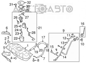Fuel pump petrol pump Kia Soul 14-19