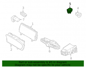 Light sensor in the dashboard Polestar 2 21-25