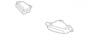 Right muffler tip Volvo XC90 16-22 on bumper, chrome, dented