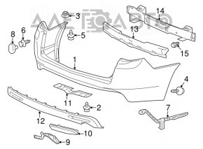 Right rear bumper reflector for Honda CRV 12-16