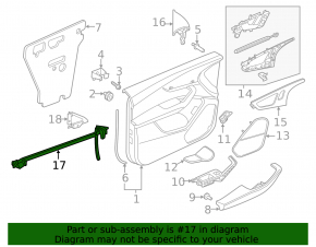 Front left window seal for Audi Q8 19-25
