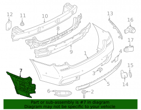 Rear bumper mount right BMW 7 G11 G12 16-19