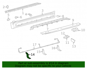 Front left step sill bracket for Lexus GX460 10-23