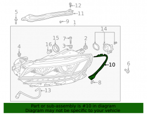 Headlight seal front right VW Passat 20-22