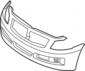 Bare front bumper Infiniti G35 G37 4d 06-09 prerest Sport