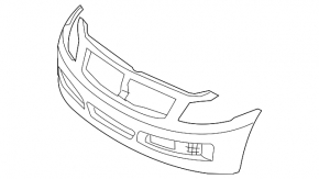 Bare front bumper Infiniti G35 G37 4d 06-09 prerest Sport