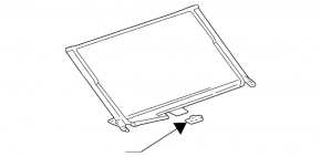 Lexus ES300 ES330 rear window curtain deformed, broken fastener, on spare parts