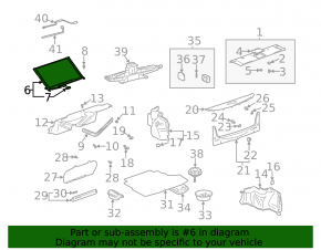 Lexus ES300 ES330 rear window curtain deformed, broken fastener, on spare parts