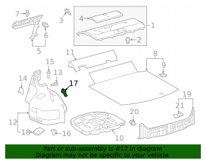 Toyota Camry V70 18-24 Black Trunk Hook