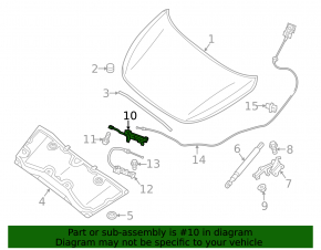 Nissan Pathfinder 13-20 hood lock with sensor