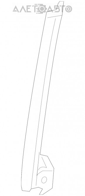 Front left door glass guide Lexus RX350 RX450h 16-22 rear