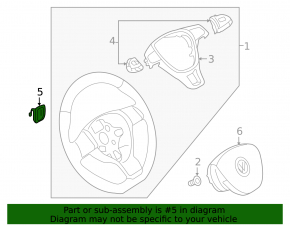Steering paddle shifter left VW Passat b8 16-19 USA