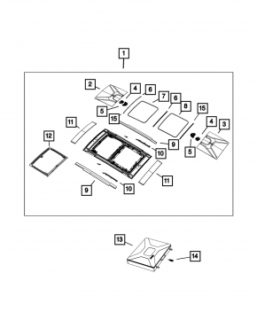 Panorama assembly Jeep Renegade 15-17 mechanical