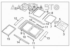 Panorama assembly Jeep Renegade 15-17 mechanical