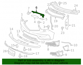 Front bumper mount left Acura MDX 17-20 rest