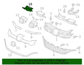 Right radiator grille deflector Honda CRV 15-16