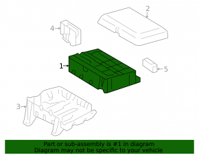 Lexus LX 16-21 underhood fuse box housing