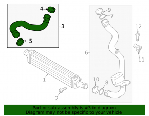 Intercooler pipe right Audi A4 B9 17- 2.0T
