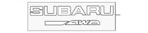 Emblem inscription AWD trunk lid Subaru Legacy 15-19