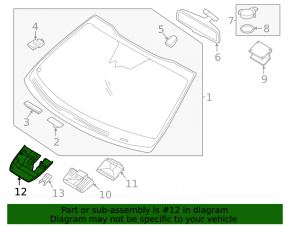 Kia Sportage 23-26 interior mirror cover for camera