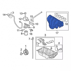 Intake manifold Ford Fusion mk5 13-20 2.5