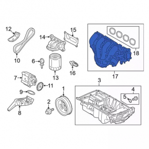 Intake manifold Ford Fusion mk5 13-20 2.5