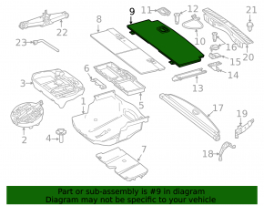 Rear trunk floor Mercedes GLS-class X166 13-19