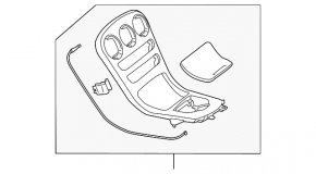 Mercedes C-class W205 15-18 center console trim black